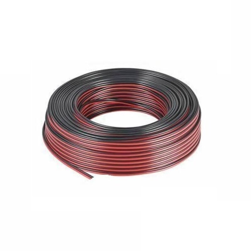 foto del prodotto rotolo di cavo parallelo audio rosso e nero 2x1mm 100 metri gsc 3902905