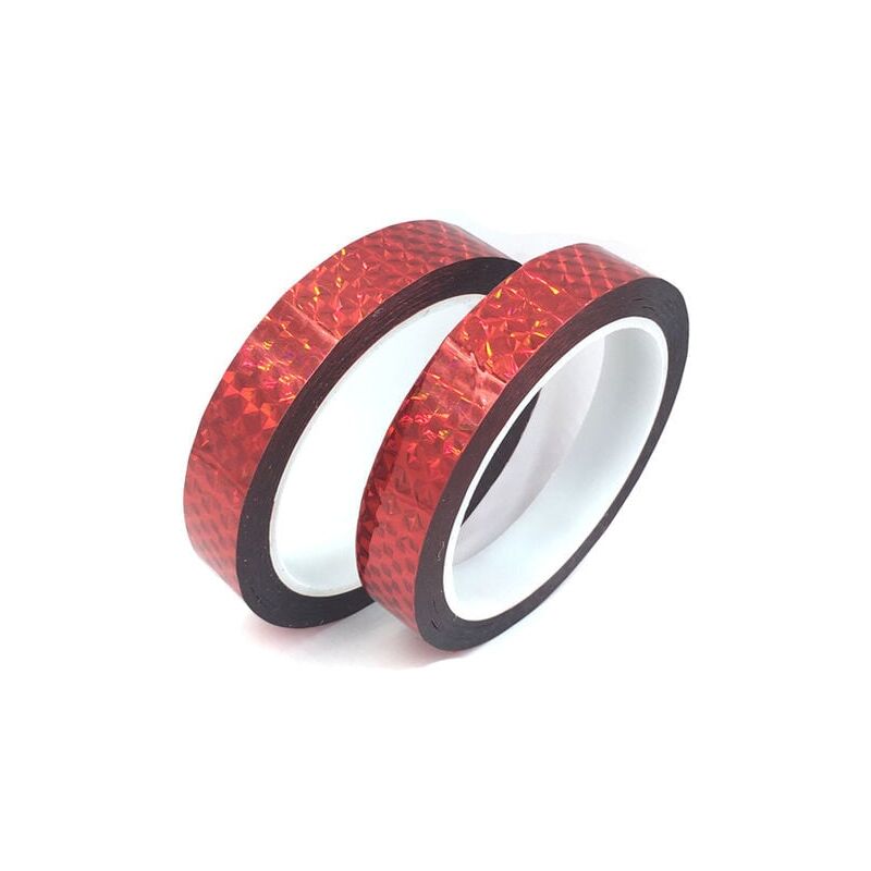 foto del prodotto rotolo di nastro riflettente autoadesivo impermeabile riflettente per auto moto casco bici segnaletica stradale di sicurezza notturna, 10 mm 50 m