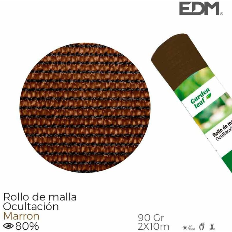 foto del prodotto rotolo di rete di copertura colore marrone 90gr 2x10m edm