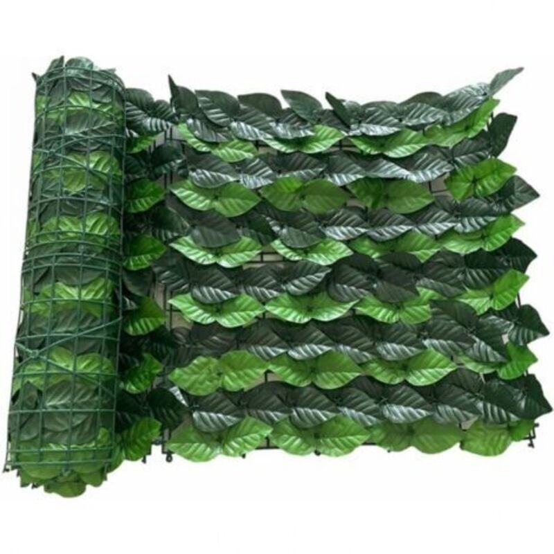 foto del prodotto rotolo di siepe artificiale per la privacy da giardino, 0,5 m x 1 m, siepe di fogliame artificiale, recinzione per la privacy, schermo da giardino