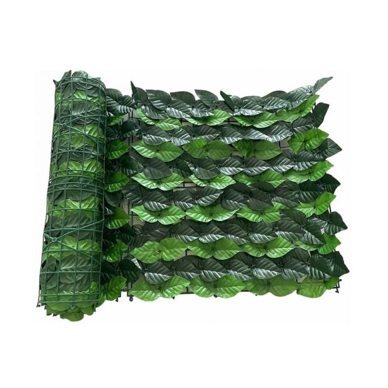 foto del prodotto rotolo di siepe artificiale per la privacy da giardino, 0,5 m x 1 m, siepe di fogliame artificiale, recinzione per la privacy, schermo da giardino