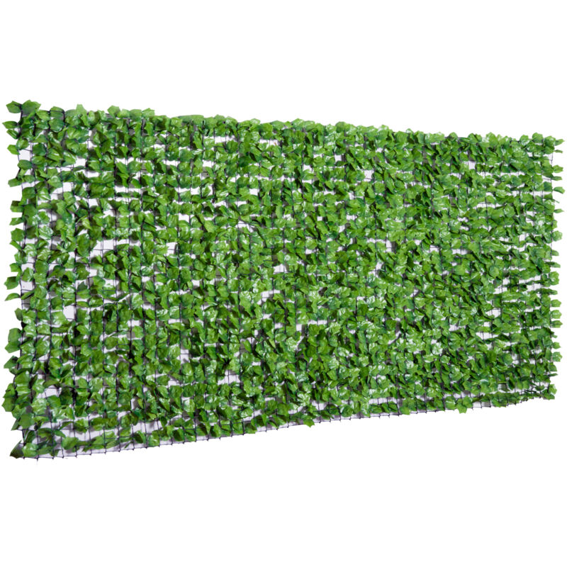 foto del prodotto rotolo di siepe finta per balcone e giardino in pe verde 300x150cm outsunny