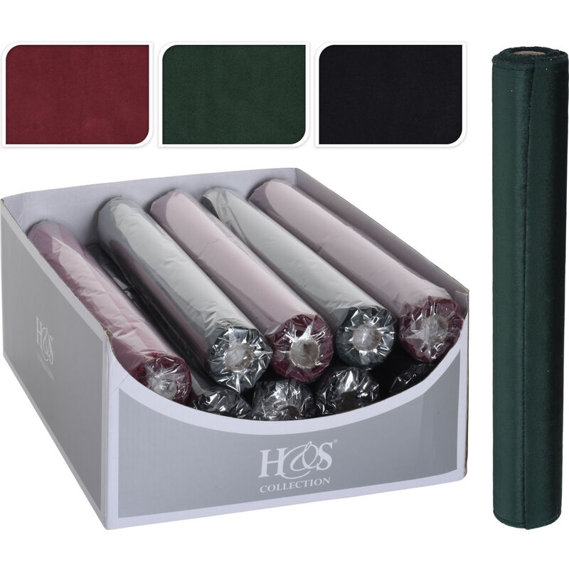 foto del prodotto rotolo in velluto tappeto natalizio sotto albero, base per natività 36 x 200 cm -verde