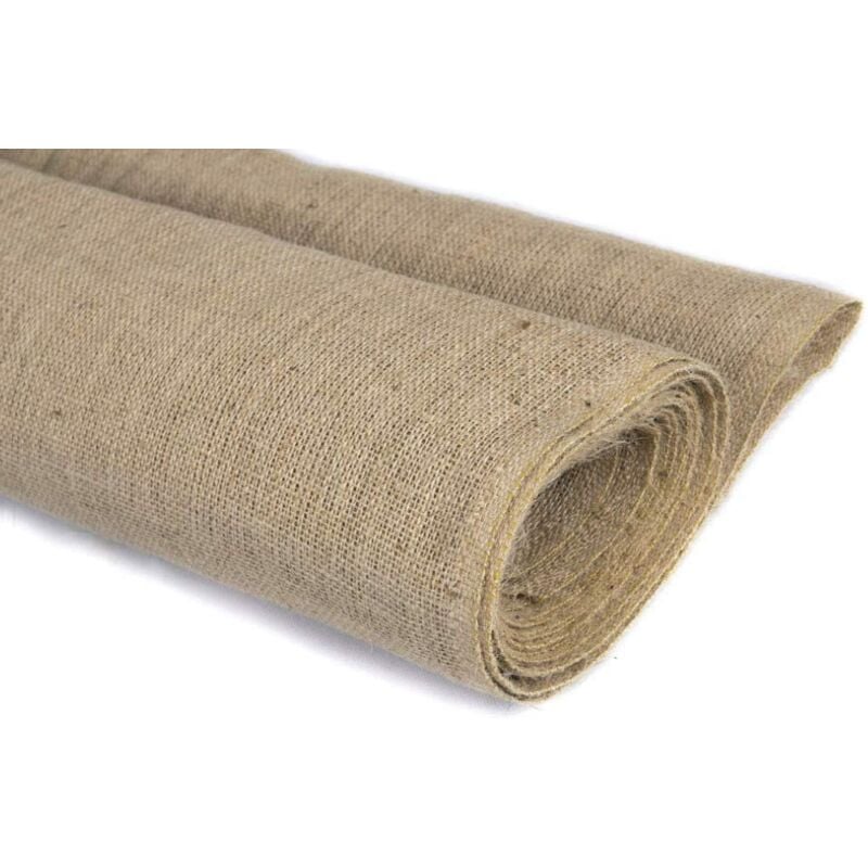 foto del prodotto rotolo juta naturale resistente ideale per addobbi, arredamento, bricolage, confezioni regalo, fai da te non si sfilaccia al metro