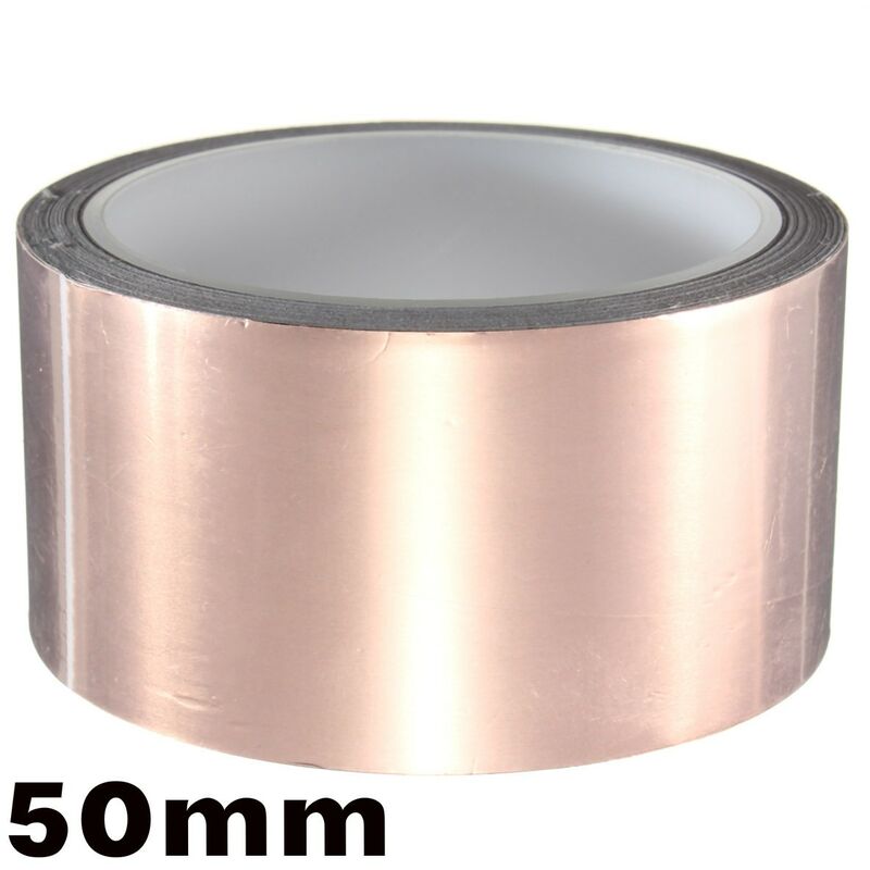 foto del prodotto rotolo nastro adesivo conduttivo lamina in rame 3mt misura 50mm x 3 metri