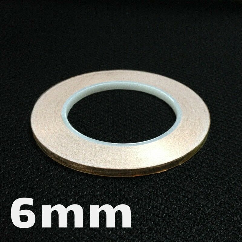 foto del prodotto rotolo nastro adesivo conduttivo lamina in rame 3mt misura 6mm x 3 metri