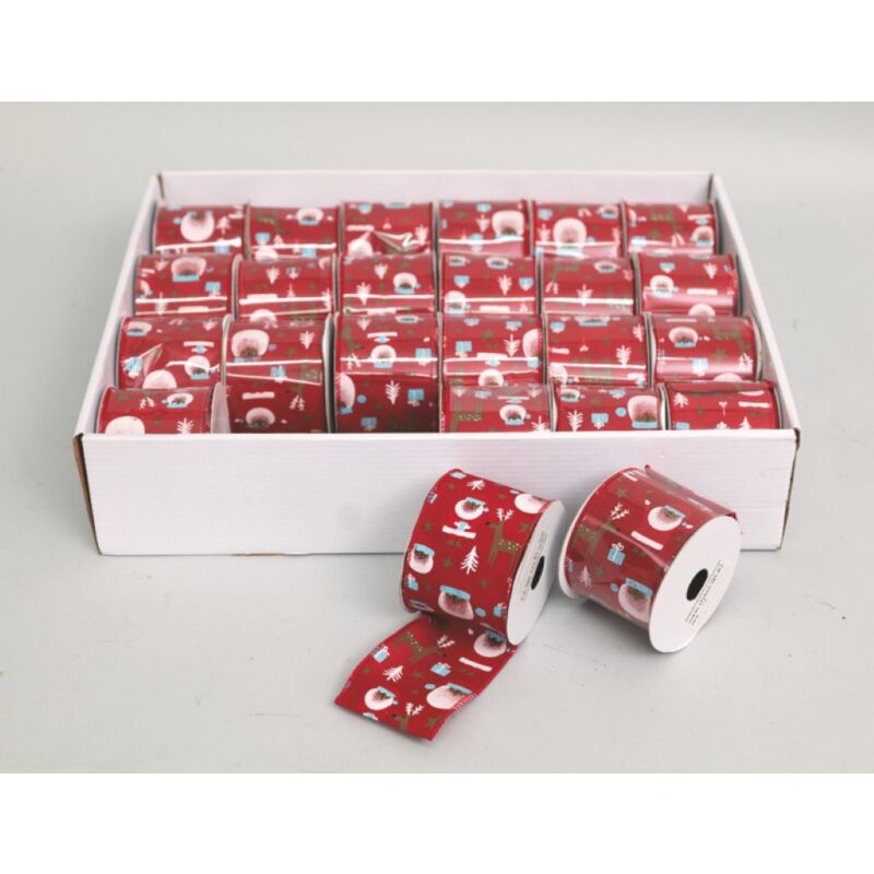 foto del prodotto rotolo nastro raso rosso 6,3 cm x 2,7 m