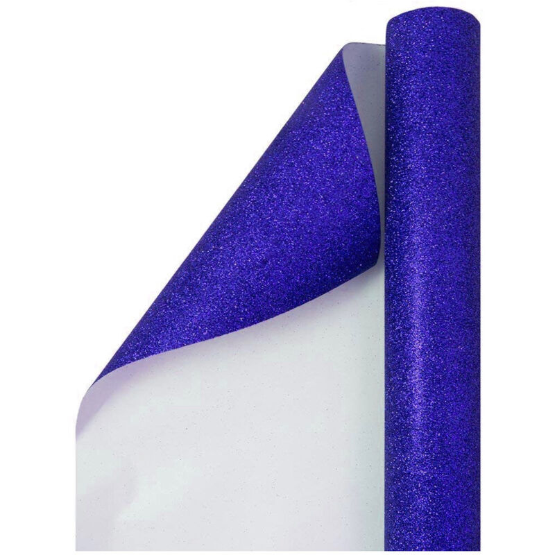 foto del prodotto rotolo pellicola adesiva blu glitter 45cmx2m pannelli cassetti mobili - - trade shop traesio