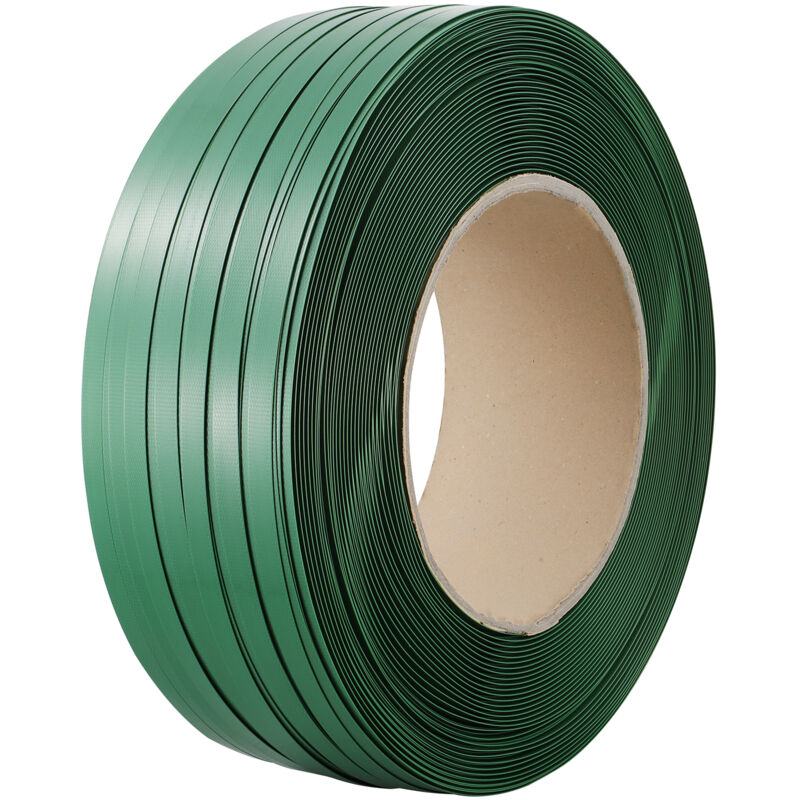 foto del prodotto rotolo per reggia in poliestere pet da imballaggio, reggia portatile resistente 1200 m x 15,9 mm x 0,8 mm resistenza alla rottura 450 kg rotolo per