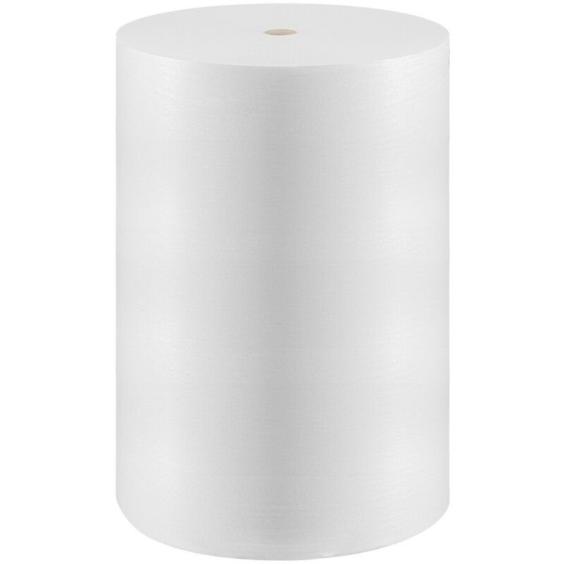 foto del prodotto rotolo polietilene espanso foam non tossico - 125 cm x 250 mt - rotolo foam per imballo e trasloco piatti, bicchieri, tazze - spessore 1 mm