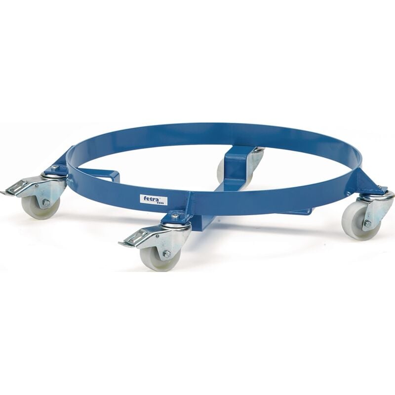 foto del prodotto rotolo portafusto sta aperto id 610mm blu brillante 60/200l fusti in lamiera d'acciaio