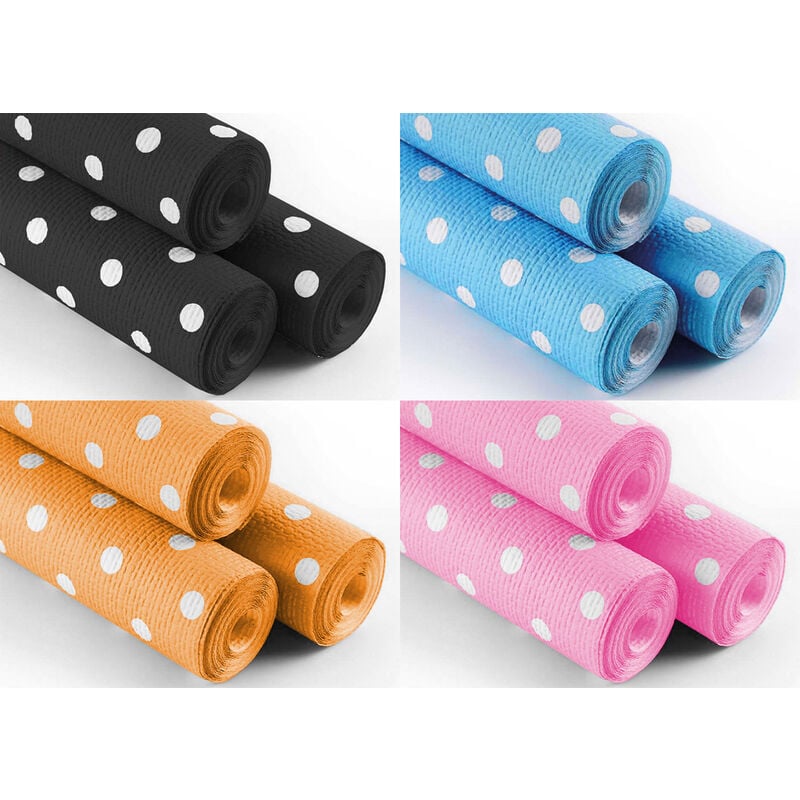foto del prodotto rotolo tovaglia a pois per feste antistrappo 100 carta made italy 5mtx1,20mt, misura5 metricoloregiallo