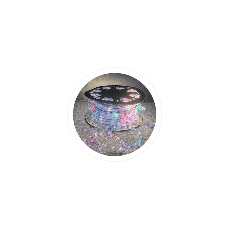 foto del prodotto rotolo tubo led flessibile da 48m 8 funzioni rgb
