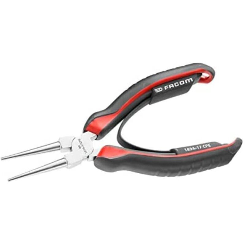 foto del prodotto rotondo becco pizzicato, acciaio legato, rosso nero, 170 mm facom