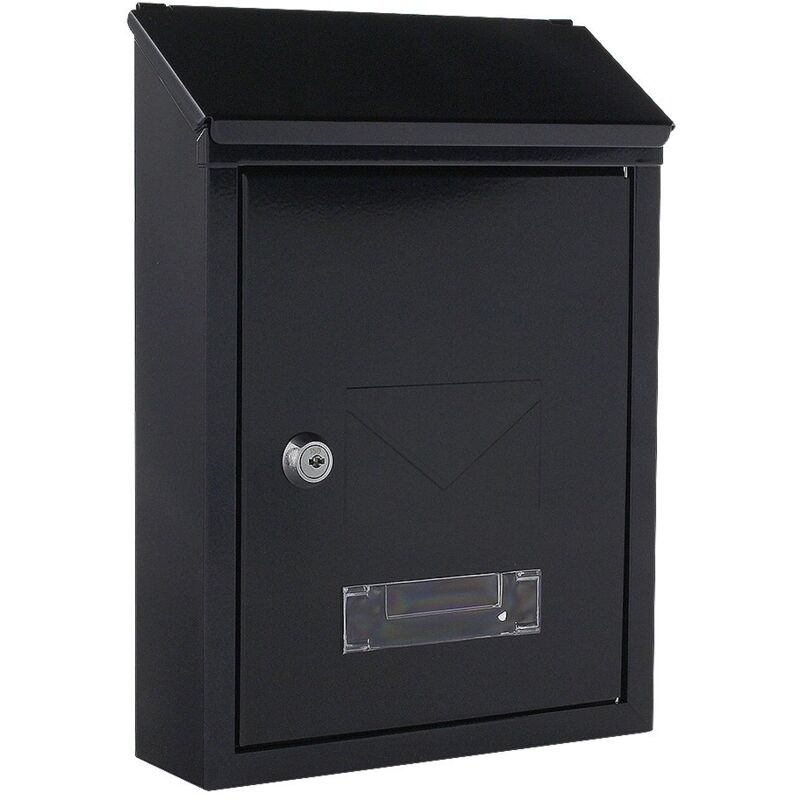 foto del prodotto rottner - homedesign cassetta postale homedesignmailbox hdm-2100-antracite, in acciaio, 2 feritoie, targhetta portanome integrata nella finestra di visualizzazione, goffratura, serratura a cilindro, antracite.