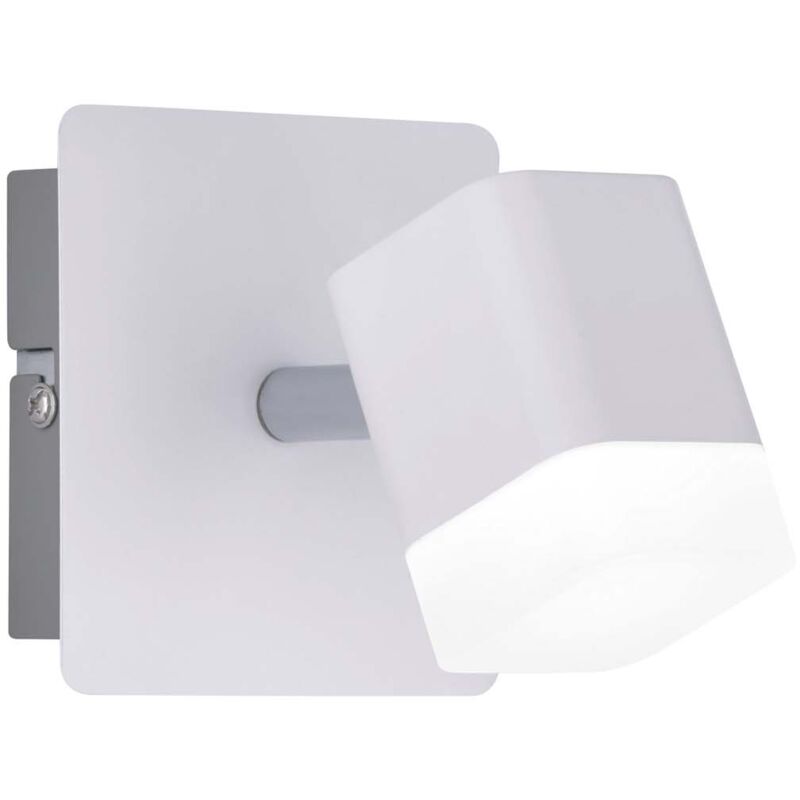 foto del prodotto roubaix spot led singolo quadrato metallo bianco opaco l.9cm