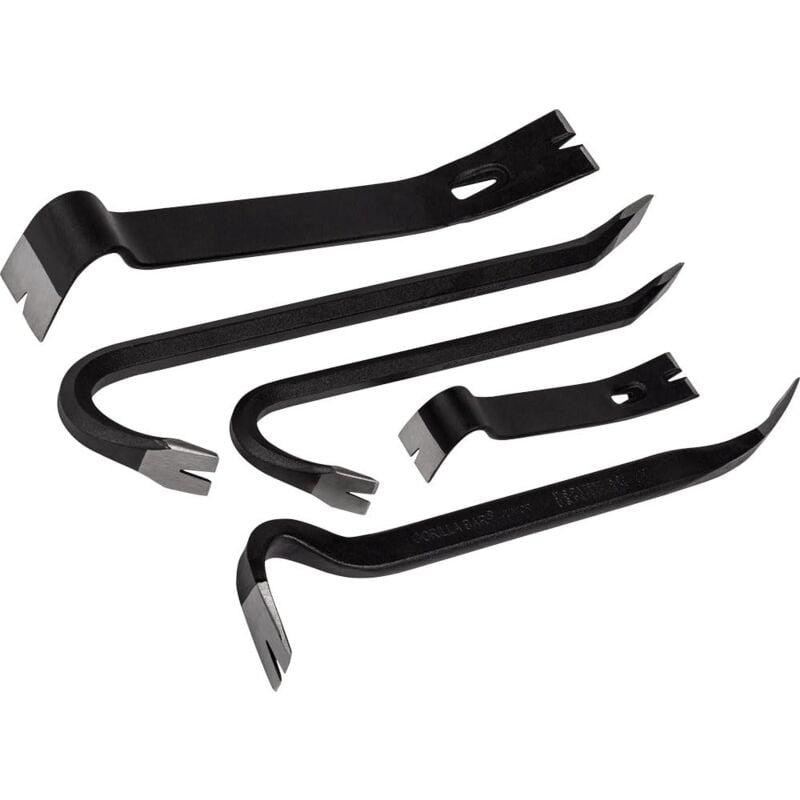 foto del prodotto roughneck rou64961 set di 5 barre multiuso composto da barra multiuso 17,8 cm e 33 cm , barra di demolizione 30,5 cm e 38,1 cm e gorilla bar