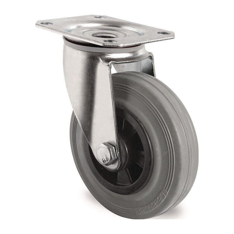 foto del prodotto roulette pivotante d.160mm trgf.135kg avec platine pp roulement rouleaux vg gris promat