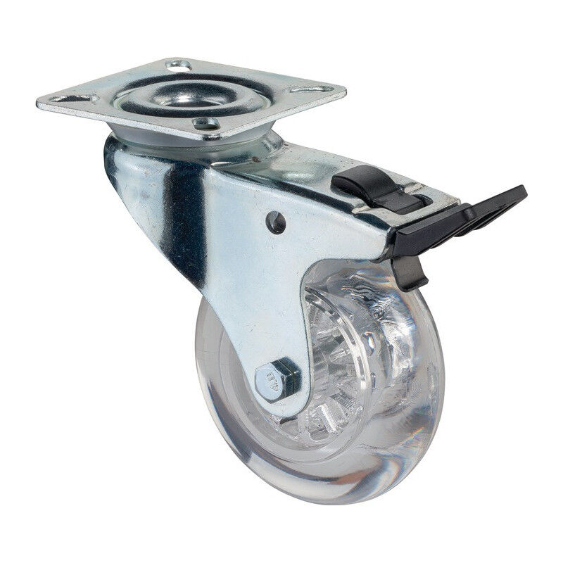 foto del prodotto roulette pivotante support fixe d.50mm charge 40kg avec platine support fixe ku.transp.bs rolls