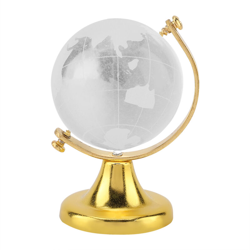 foto del prodotto round earth globe world map crystal glass ball sphere home office decor regalo golden eosnow