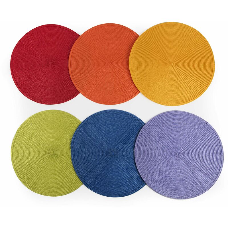 foto del prodotto round set 6 tovagliette, multicolore, diametro 36 cm, 6 unit excelsa