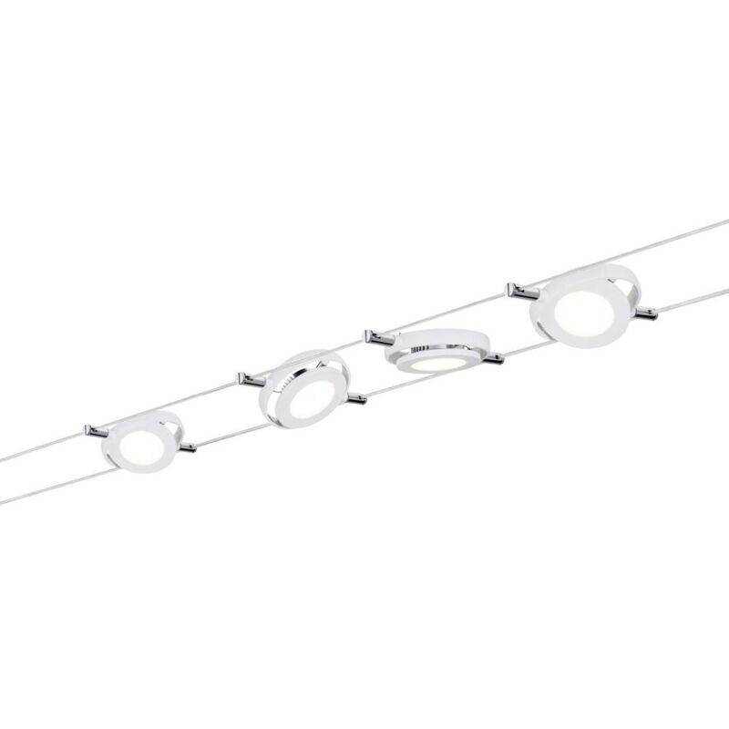 foto del prodotto roundmc 50107 sistema di illuminazione completo su cavo led a montaggio fisso 16 w led monocolore bianco opa paulmann