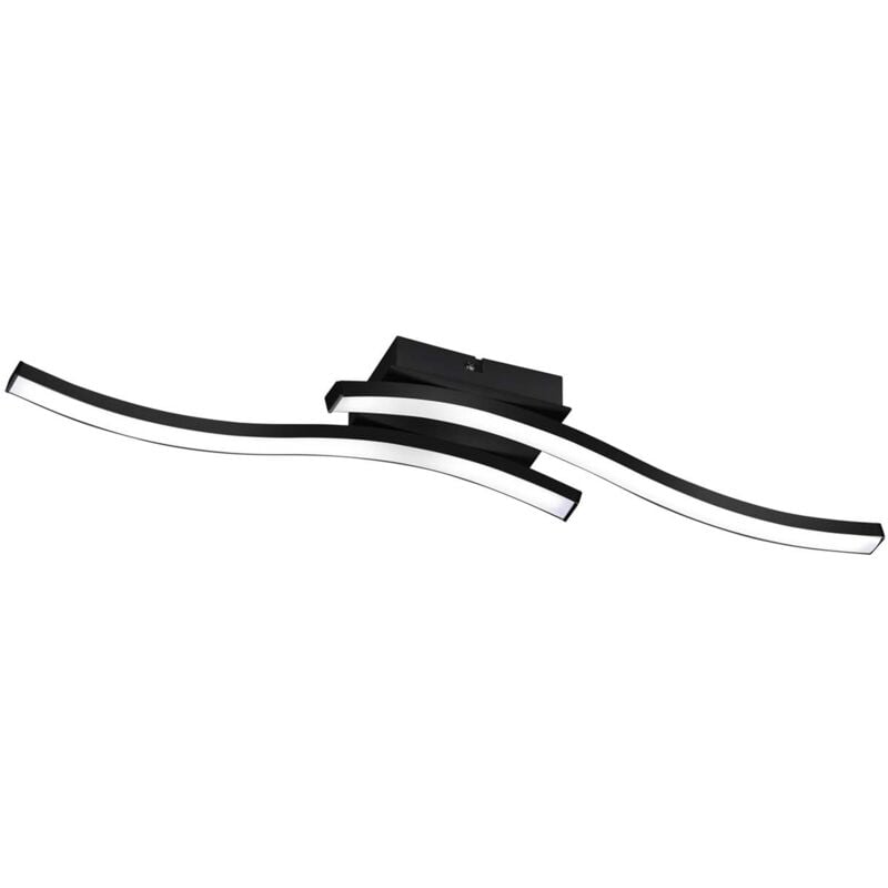 foto del prodotto route plafoniera led 2 bacchette ondulate antracite l. 54cm