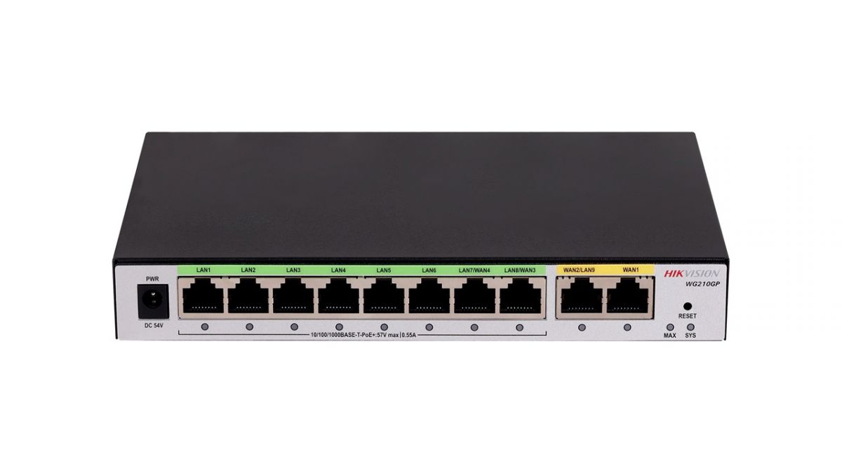 foto del prodotto router controller acces point hikvision 10 porte poe 2 up link