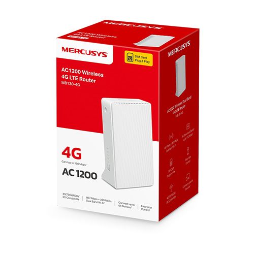 foto del prodotto router mercusys 4g lte wifi d.b. ac1200