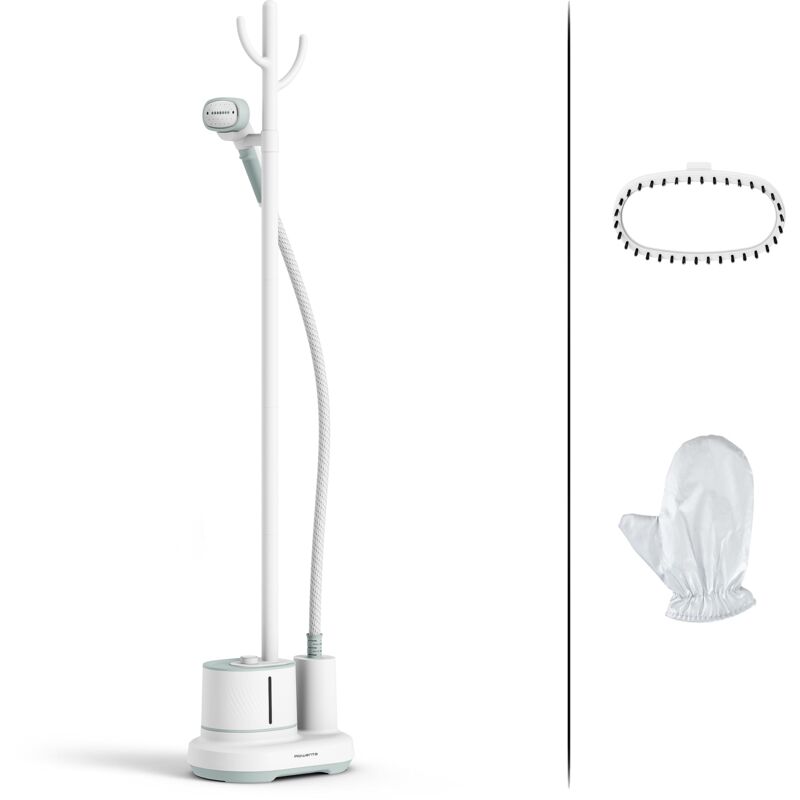 foto del prodotto rowenta origin home stiratore verticale ed appendiabiti, design minimal, riscaldamento rapido in 45 secondi, vapore continuo fino a 42 g minuto,