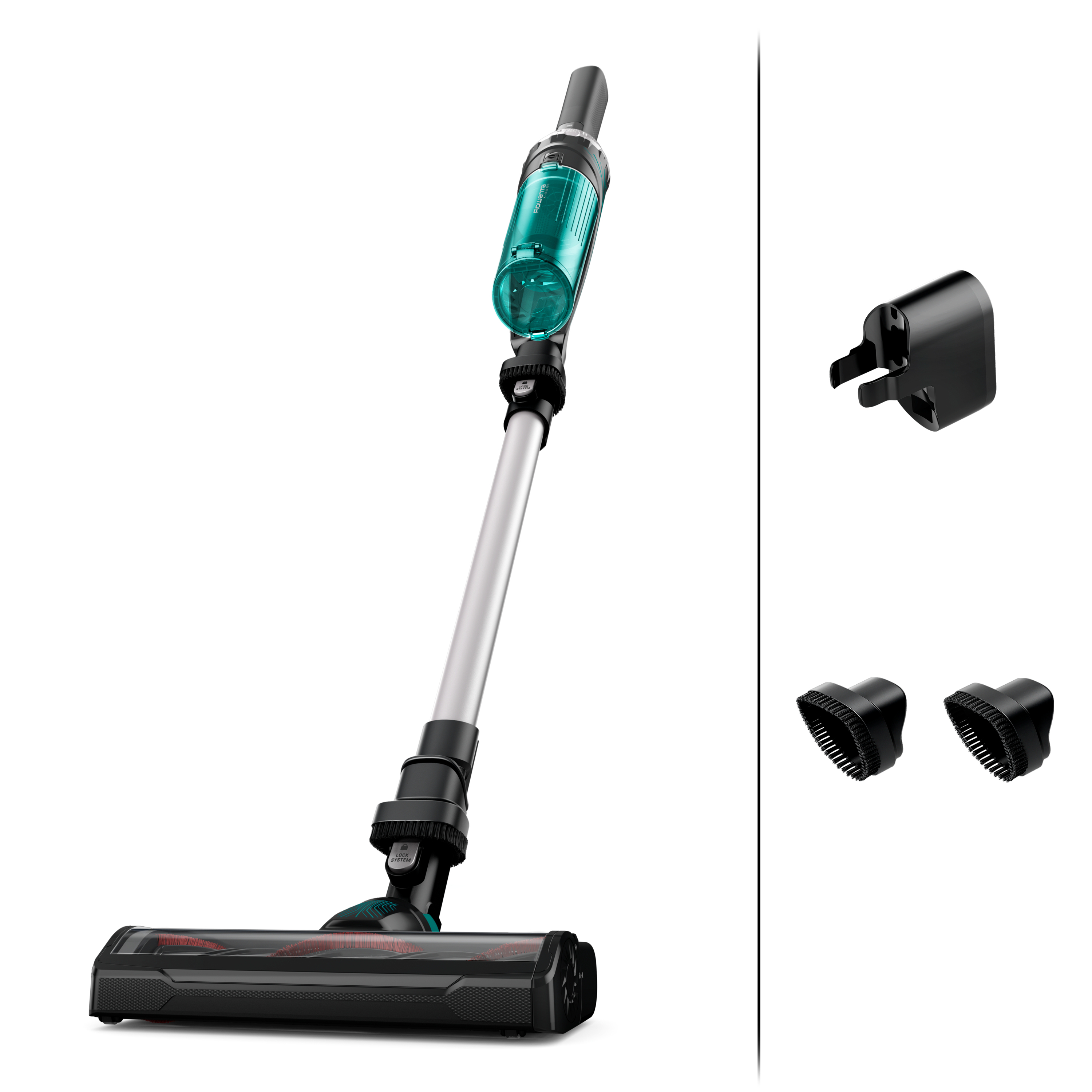 foto del prodotto rowenta rh1127 aspirapolvere a bastone 2 in 1 batteria secco senza sacchetto 0,4 l blu, alluminio