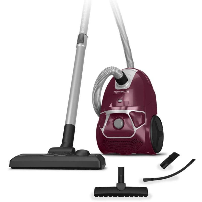 foto del prodotto rowenta ro3969ea compact power aspirapolvere a traino con filo e con sacco, con home car kit capacita 3 l, potenza 750 w