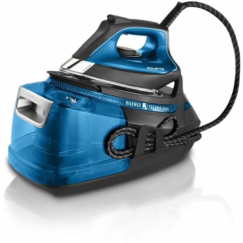 foto del prodotto rowenta silence steam pro dg9222, ferro da stiro con caldaia silenziosa, 2800w, 1.3 l, ferro da stiro a vapore 7.5 bar, 480 g min, colore nero blu