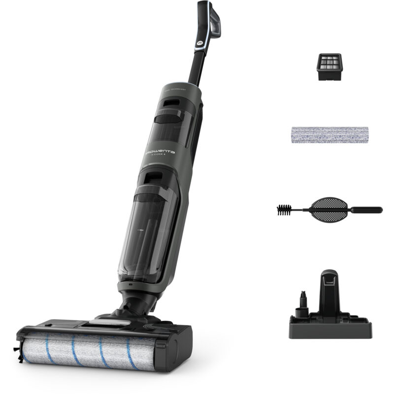 foto del prodotto rowenta x clean 4 , lavapavimenti senza fili con auto propulsione e rilevazione automatica dello sporco, doppio serbatoio e sistema di autopulizia,