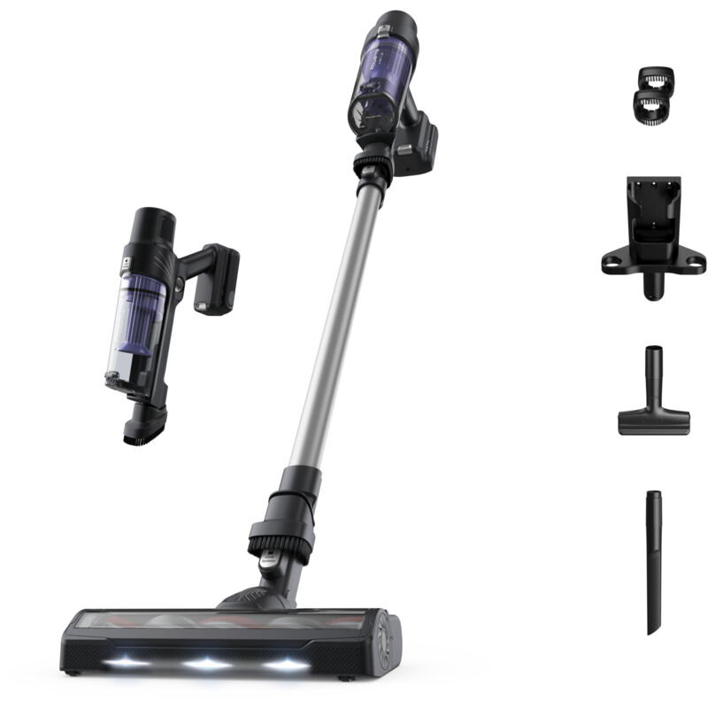 foto del prodotto rowenta - x-pert 7.60 rh6a35 aspirapolvere senza filo viola, argento senza sacchetto