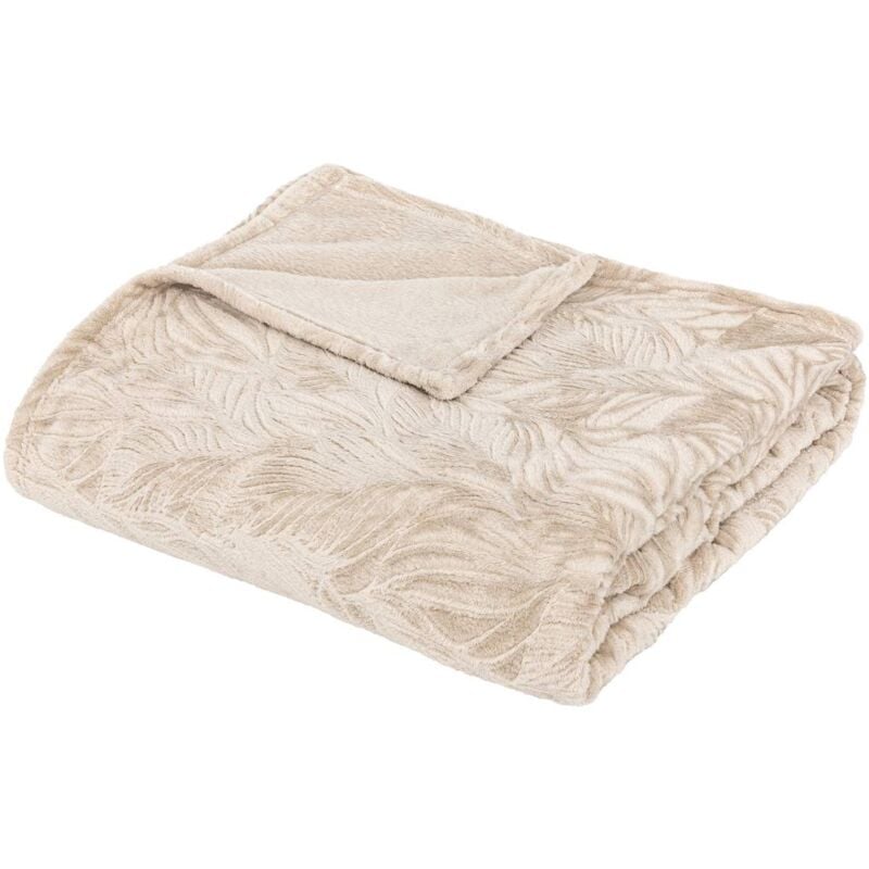 foto del prodotto roy beige flanella lancio 180x230cm atmosphera cr ateur d int rieur