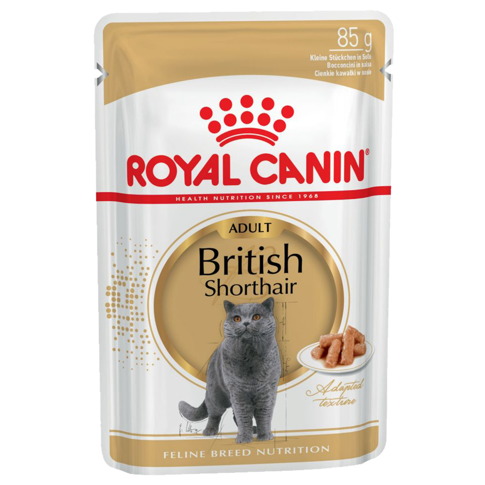foto del prodotto royal canin british shorthair adult umido in salsa per gatti 12 x 85 g