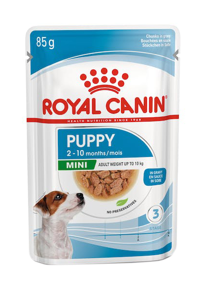 foto del prodotto royal canin cane mini puppy busta 85 gr