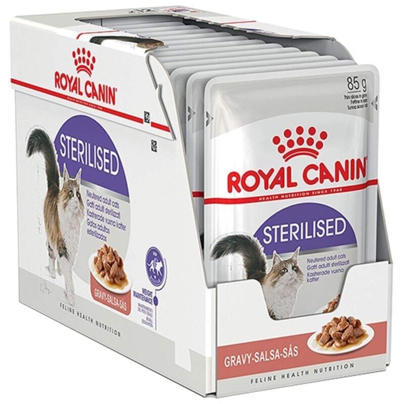 foto del prodotto royal canin - canino reale sterilizzato 85 g (salsa) per gatti adulti sterilizzati - 12 buste 85 g