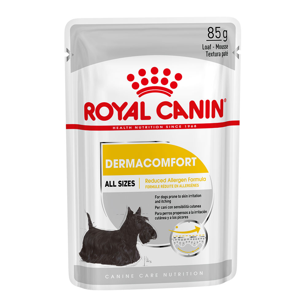 foto del prodotto royal canin dermacomfort pat umido per cane 12 x 85 g