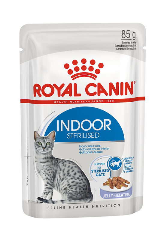 foto del prodotto royal canin gatto indoor sterilised busta in jelly 85 gr