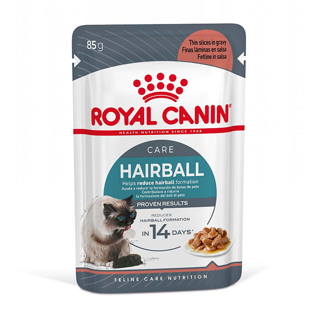 foto del prodotto royal canin hairball care umido in salsa per gatti 12 x 85 g