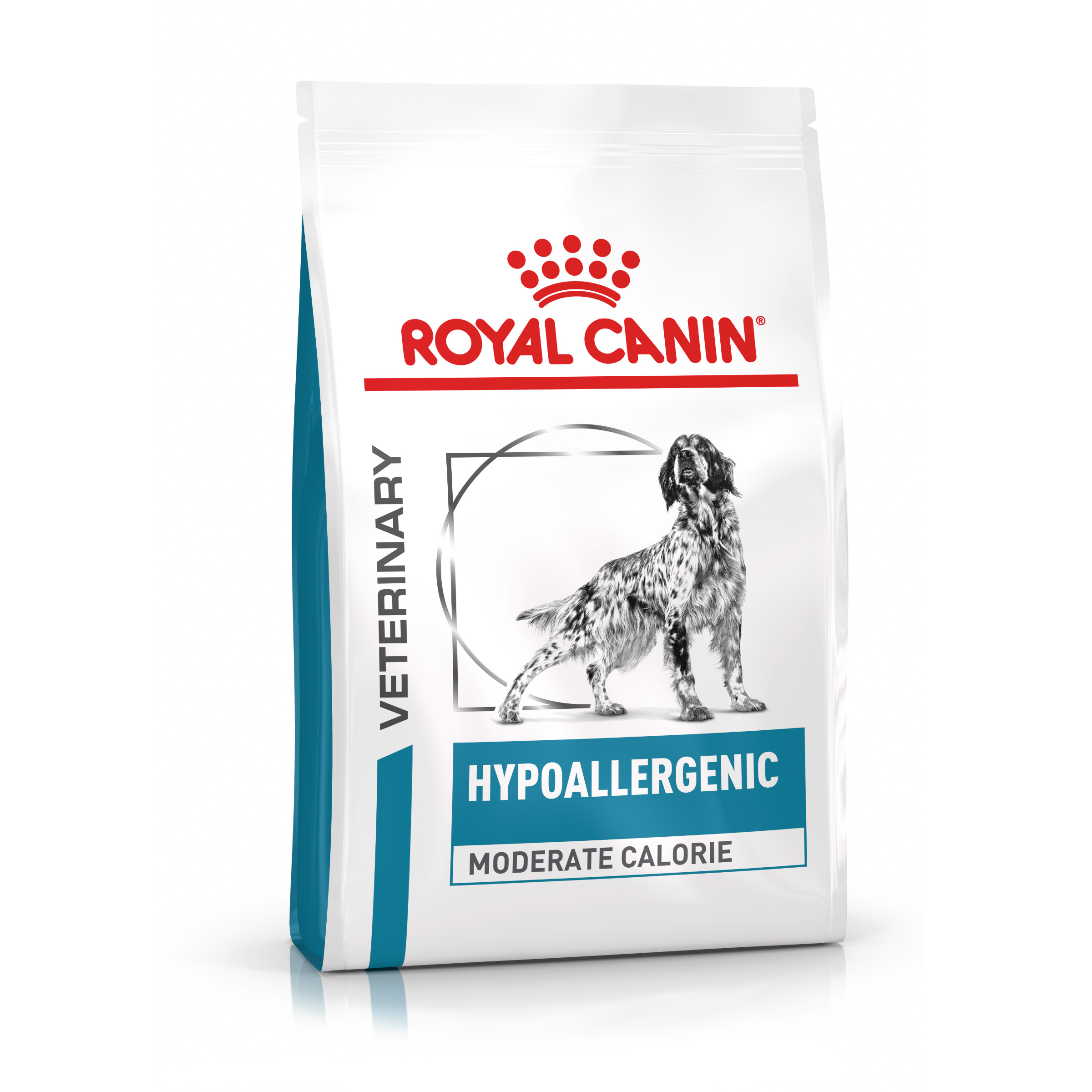 foto del prodotto royal canin hypoallergenic moderate calorie canine veterinary crocchette per cane 7 kg
