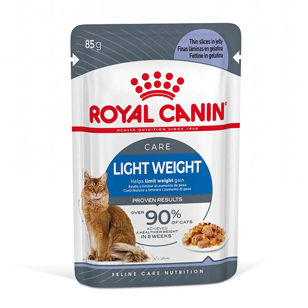 foto del prodotto royal canin light weight care umido in gelatina per gatti 12 x 85 g