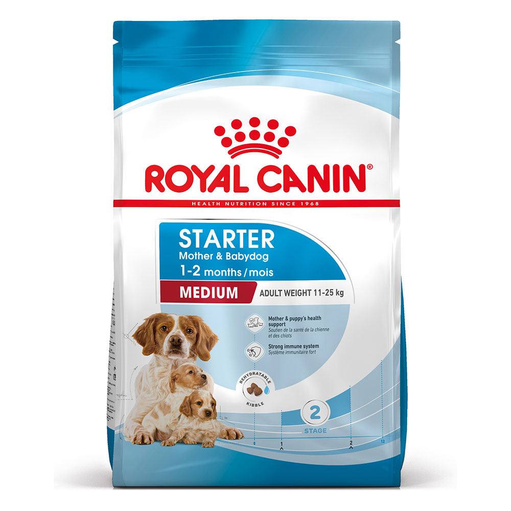 foto del prodotto royal canin medium starter mother babydog crocchette per cane 4 kg