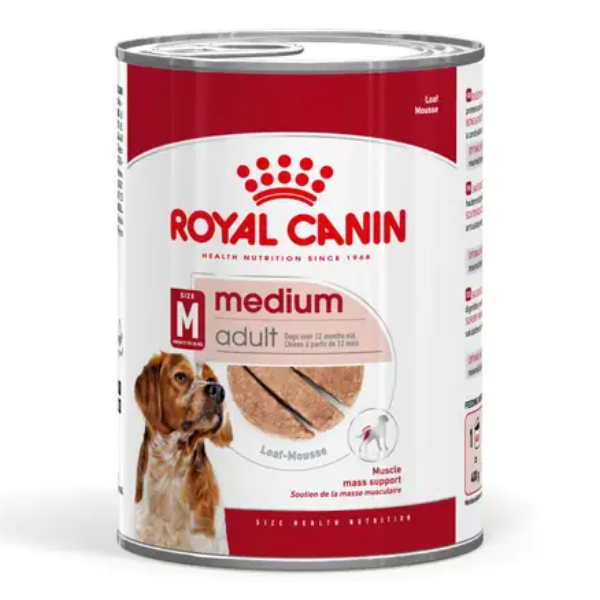 foto del prodotto royal canin pat per cani adult 410 gr medium cibo umido per cani 1 ordine scegli lo sconto bzr5 bzr20 200 punti fedelt 