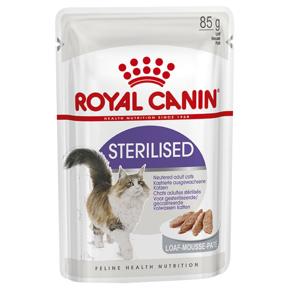 foto del prodotto royal canin sterilised 37 crocchette gatto come integrazione 12 x 85 g umido royal canin sterilised mousse