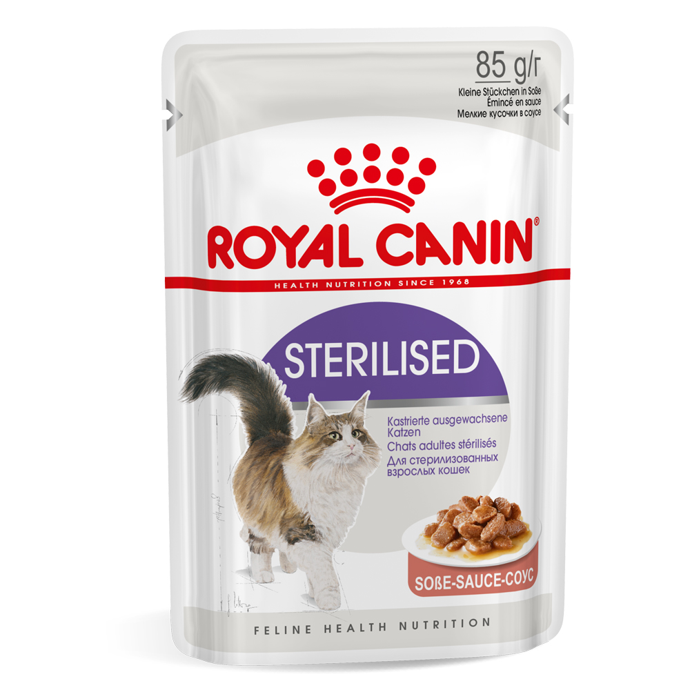 foto del prodotto royal canin sterilised in salsa umido gatto 12 x 85 g