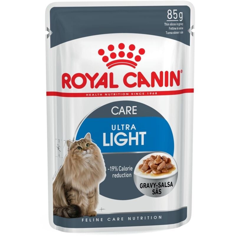 foto del prodotto royal canin - ultra light 85g salsa per gatti adulti con una tendenza a sovrappeso - 12 buste 85g