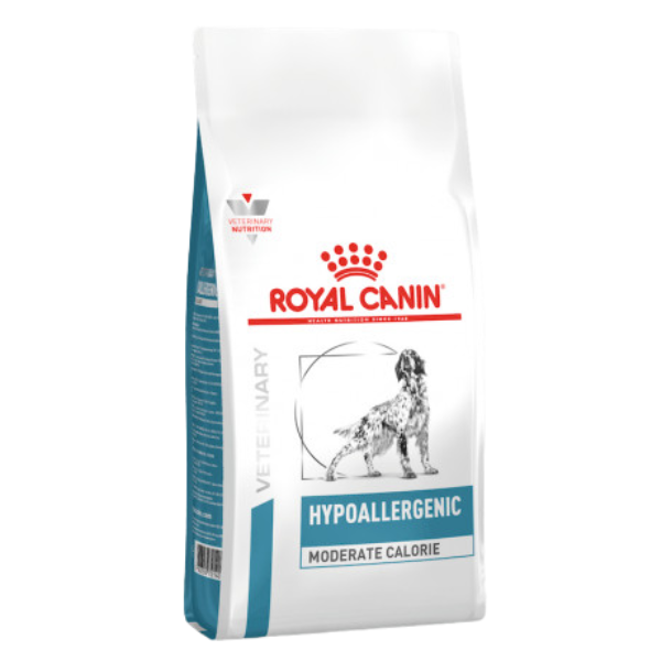 foto del prodotto royal canin veterinary diet hypoallergenic moderate calorie - 14 kg scadenza 29 03 2026 - dieta veterinaria per cani - 1 ordine scegli lo sconto bzr5 bzr20 200 punti fedeltà
